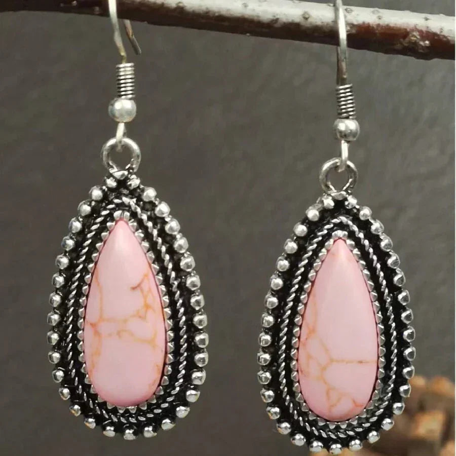 Turquoise Inlaid Earrings