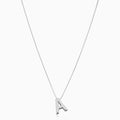 Love Letter Initial Necklace | White Gold