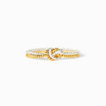 Handcrafted Mother & Daughter Bond Two Strand Knot Ring
