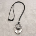 Elegant Adjustable Sculptural Twisted Teardrop Pendant Necklace