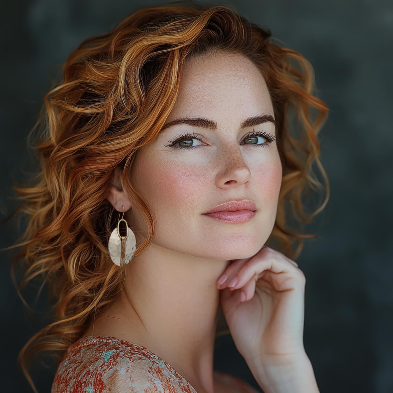 SPUNKYsoul Boho Earrings for Women Gold Silver Copper Dangle Oval or Round Ethnic Trendy Western Hammered Gift Handmade Mixed Metal African Jewelry