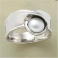 Vintage Pearl Inlay Ring