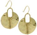 SPUNKYsoul Boho Earrings for Women Gold Silver Copper Dangle Oval or Round Ethnic Trendy Western Hammered Gift Handmade Mixed Metal African Jewelry
