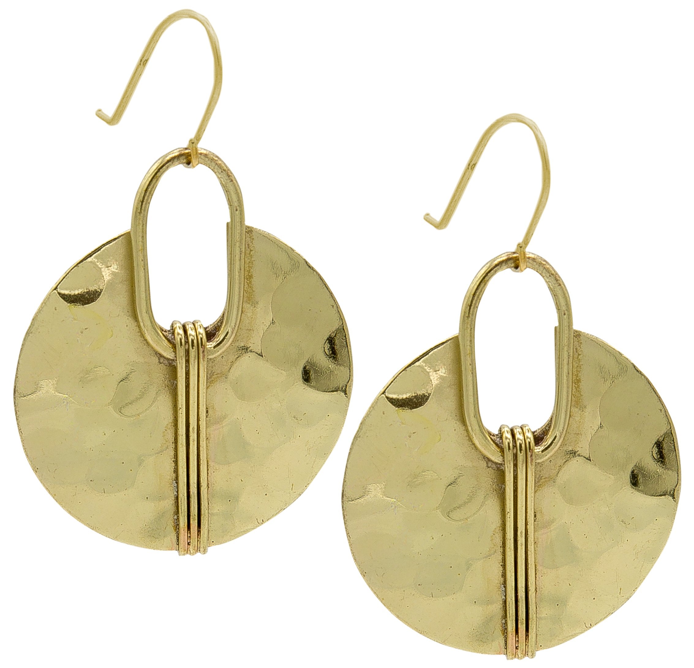 SPUNKYsoul Boho Earrings for Women Gold Silver Copper Dangle Oval or Round Ethnic Trendy Western Hammered Gift Handmade Mixed Metal African Jewelry