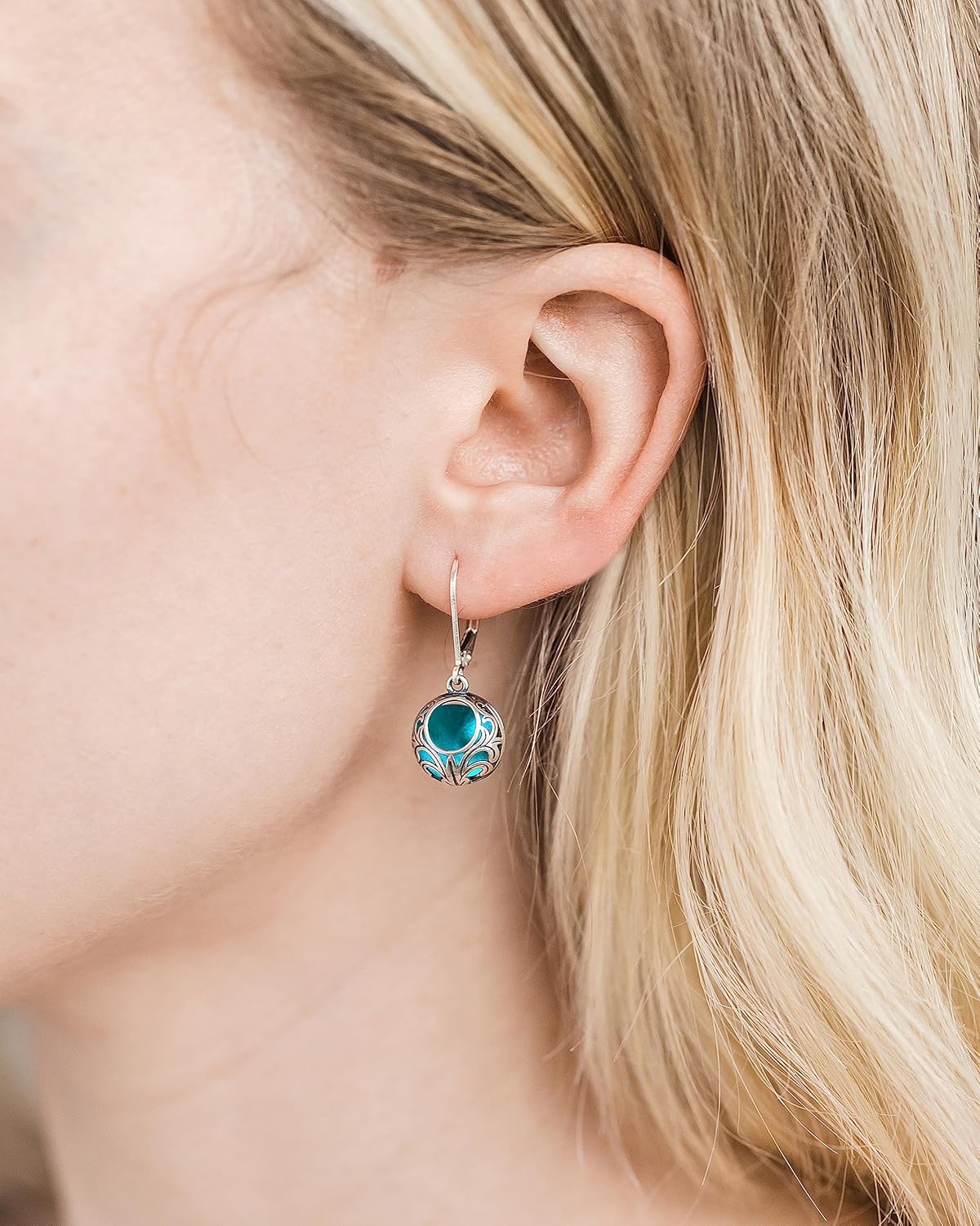 Bottled Up Designs Handmade Vintage Lace Leverback Earrings, Sterling Silver, Eco Friendly, Made in USA, Birthday Gifts, Mothers Day, Women, Anniversary