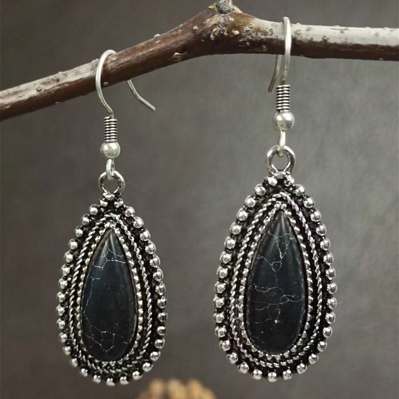 Turquoise Inlaid Earrings