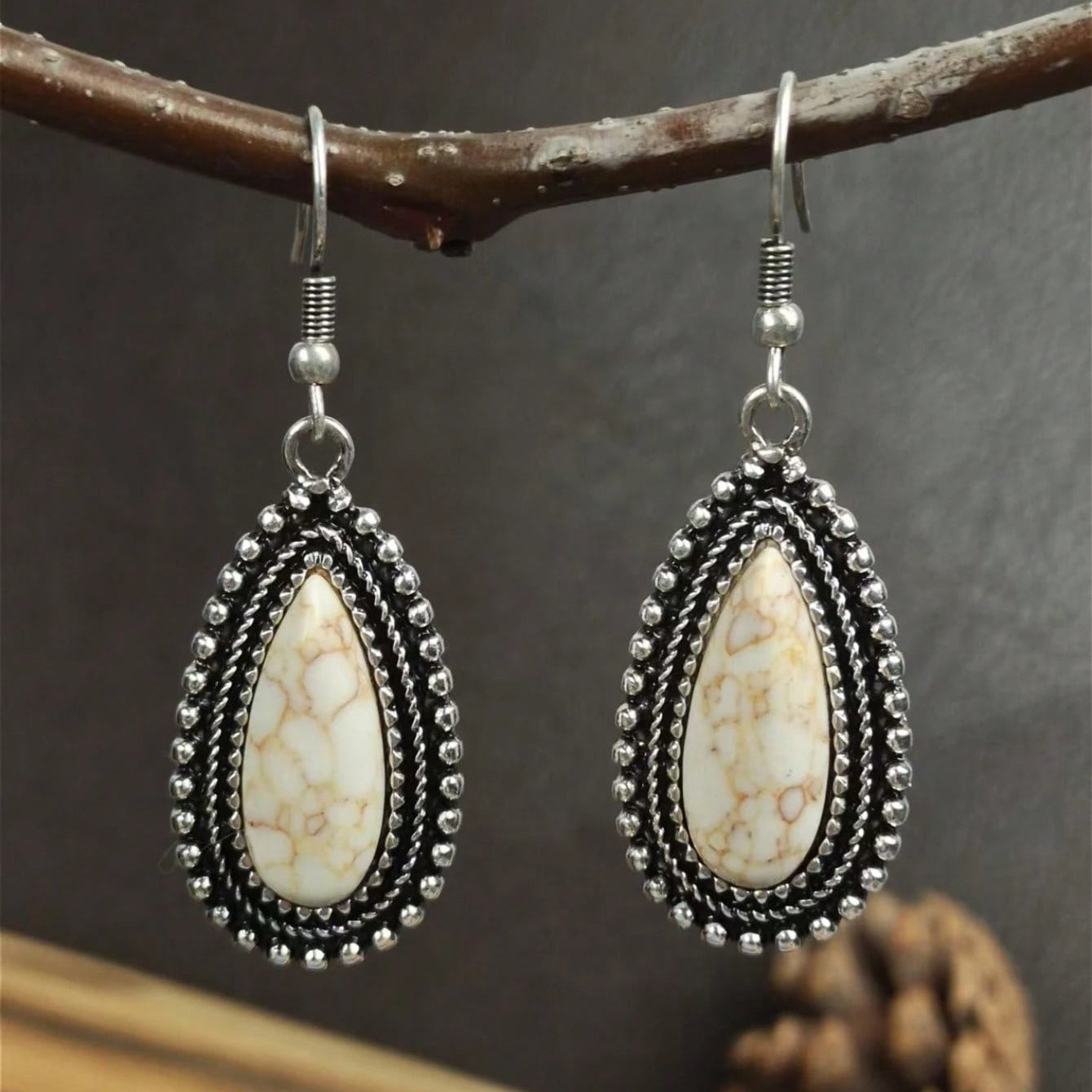 Turquoise Inlaid Earrings