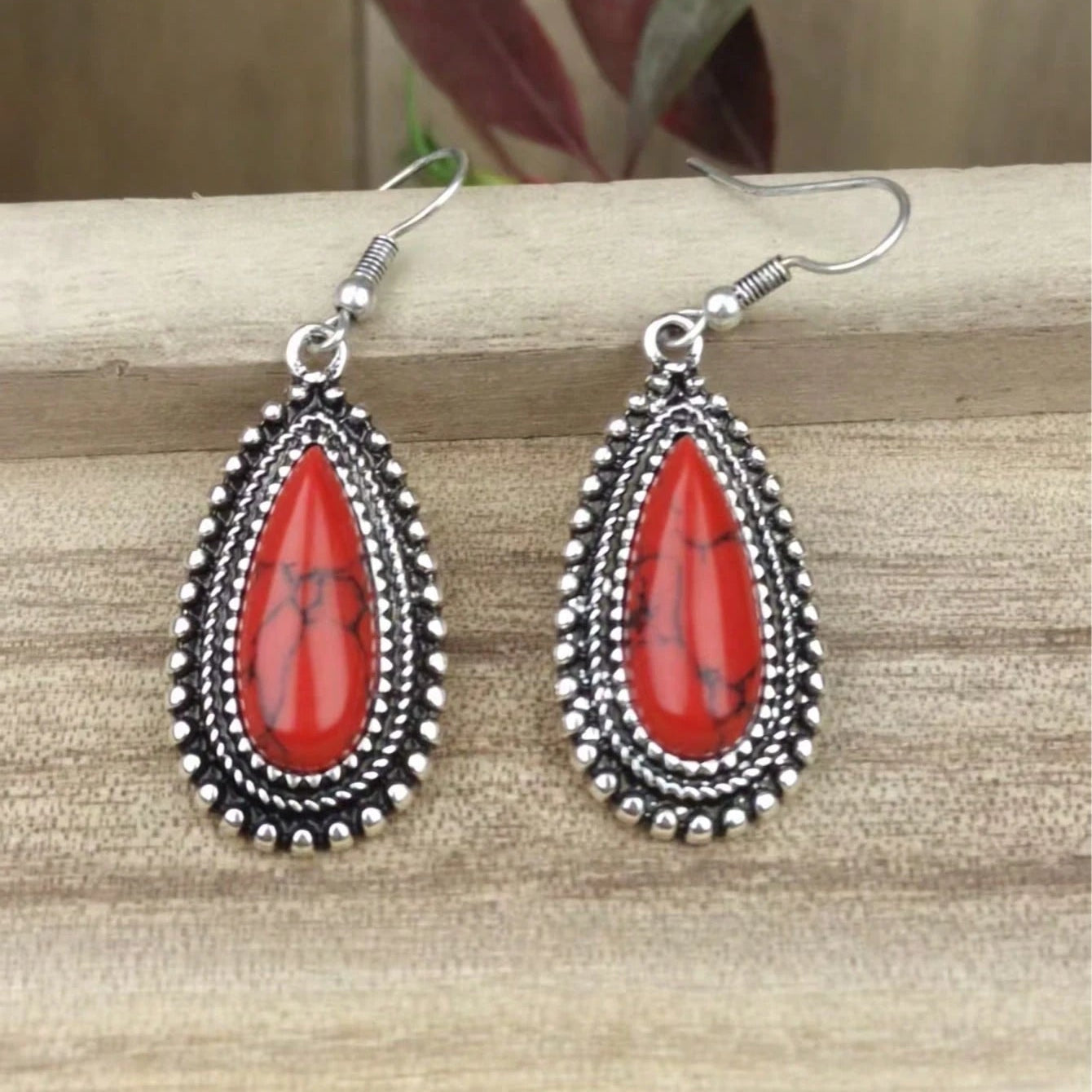 Turquoise Inlaid Earrings