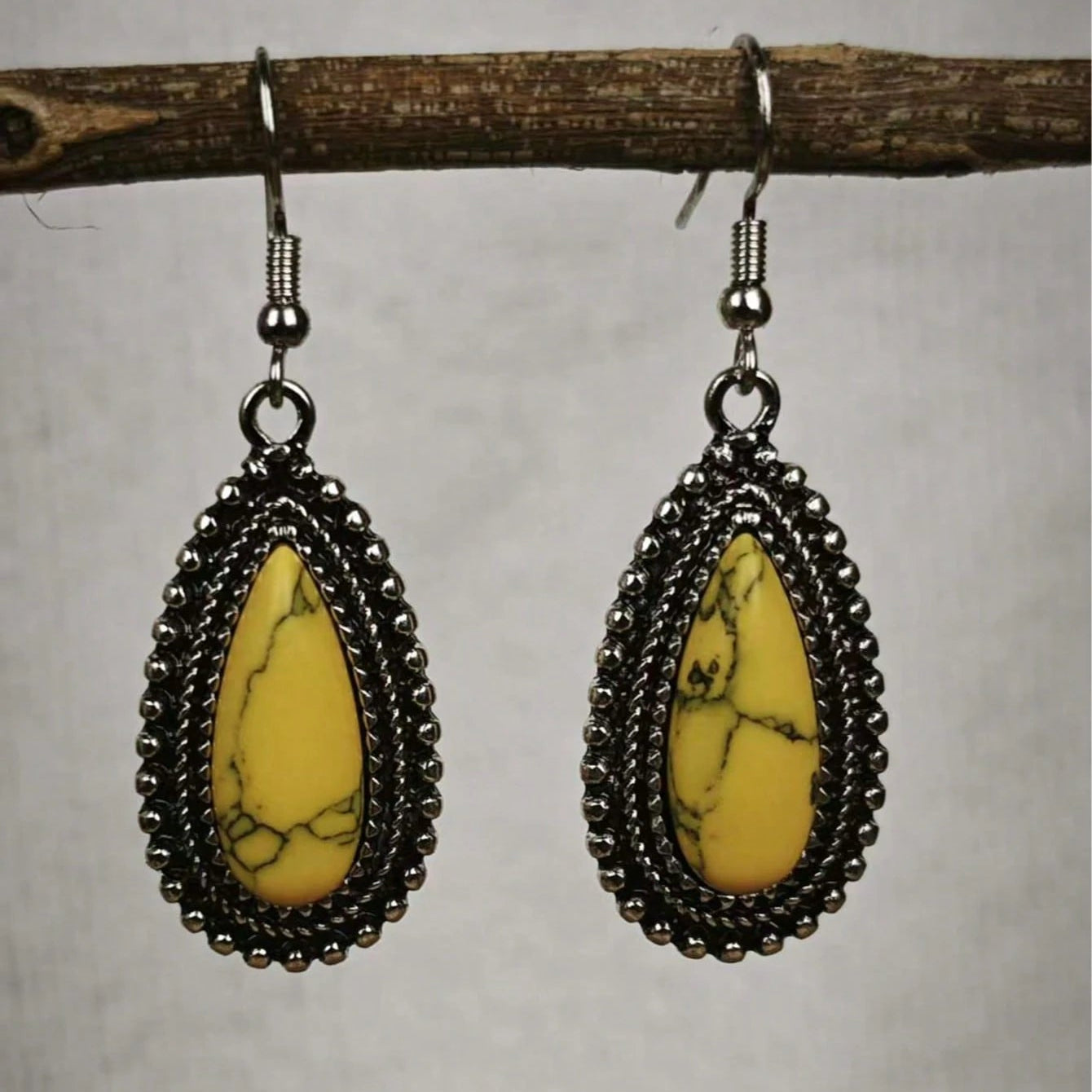 Turquoise Inlaid Earrings