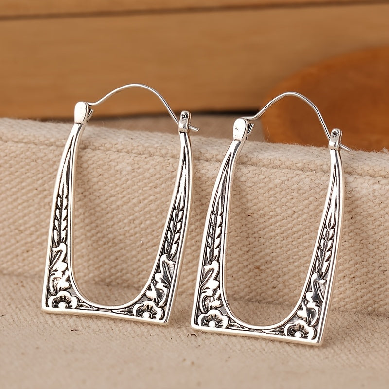 Design&Nbsp;U-Shape Floral Earrings