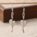 Bohemian Heart Shaped Irregular Plant Leaf Dangle Earrings