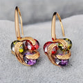 Colorful Zirconia Pendant Earrings