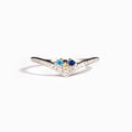 Personalized Birthstones Chevron Pavé Ring