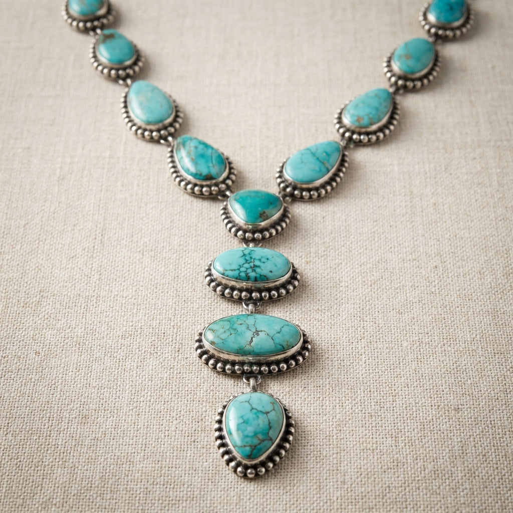Turquoise Statement Necklace & Earrings