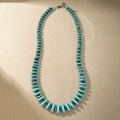 Boho Turquoise Disc Bead Necklace