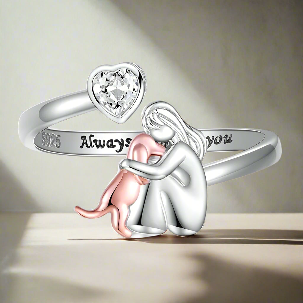 Olivia – Adjustable Dog Embrace Ring in (Rose)